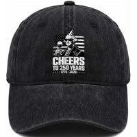 Funny George Washington Cheers To 250 Years Washed Cotton Baseball Cap