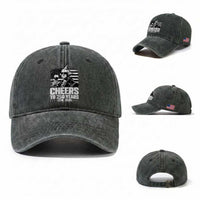 Funny George Washington Cheers To 250 Years Washed Cotton Baseball Cap