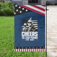 Funny George Washington Cheers To 250 Years Garden Flag