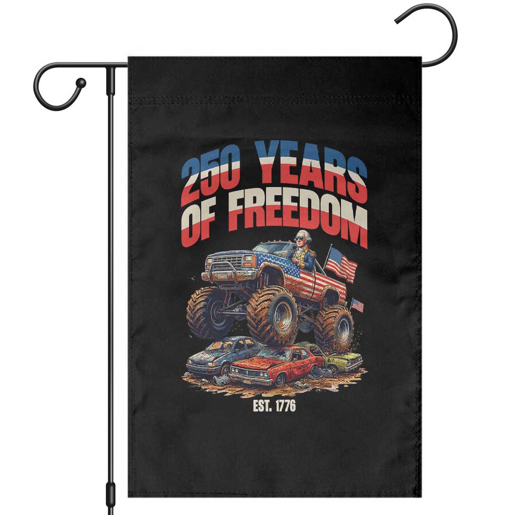 Funny George Washington Monster Truck Garden Flag America 250th Anniversary