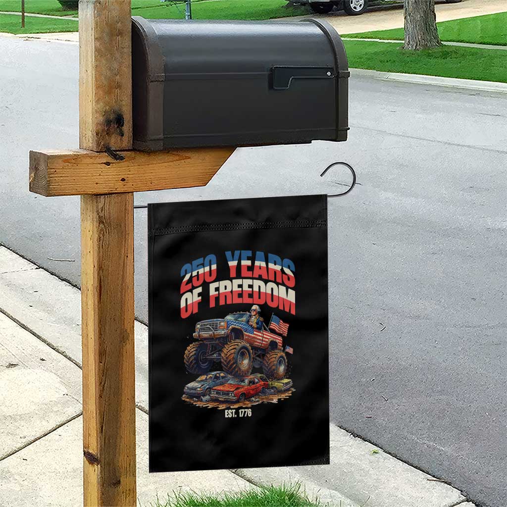 Funny George Washington Monster Truck Garden Flag America 250th Anniversary