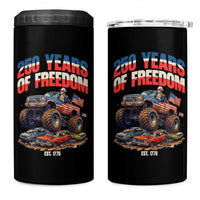 Funny George Washington Monster Truck 4 in 1 Can Cooler Tumbler America 250th Anniversary