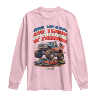 Funny George Washington Monster Truck Long Sleeve Shirt America 250th Anniversary