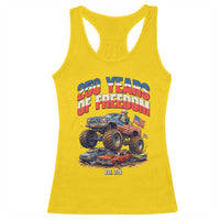 Funny George Washington Monster Truck Racerback Tank Top America 250th Anniversary