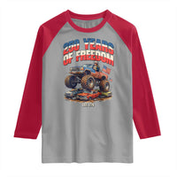Funny George Washington Monster Truck Raglan Shirt America 250th Anniversary