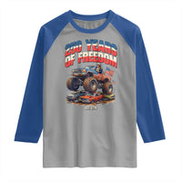 Funny George Washington Monster Truck Raglan Shirt America 250th Anniversary
