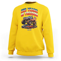 Funny George Washington Monster Truck Sweatshirt America 250th Anniversary
