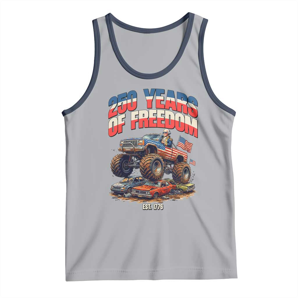 Funny George Washington Monster Truck Tank Top America 250th Anniversary