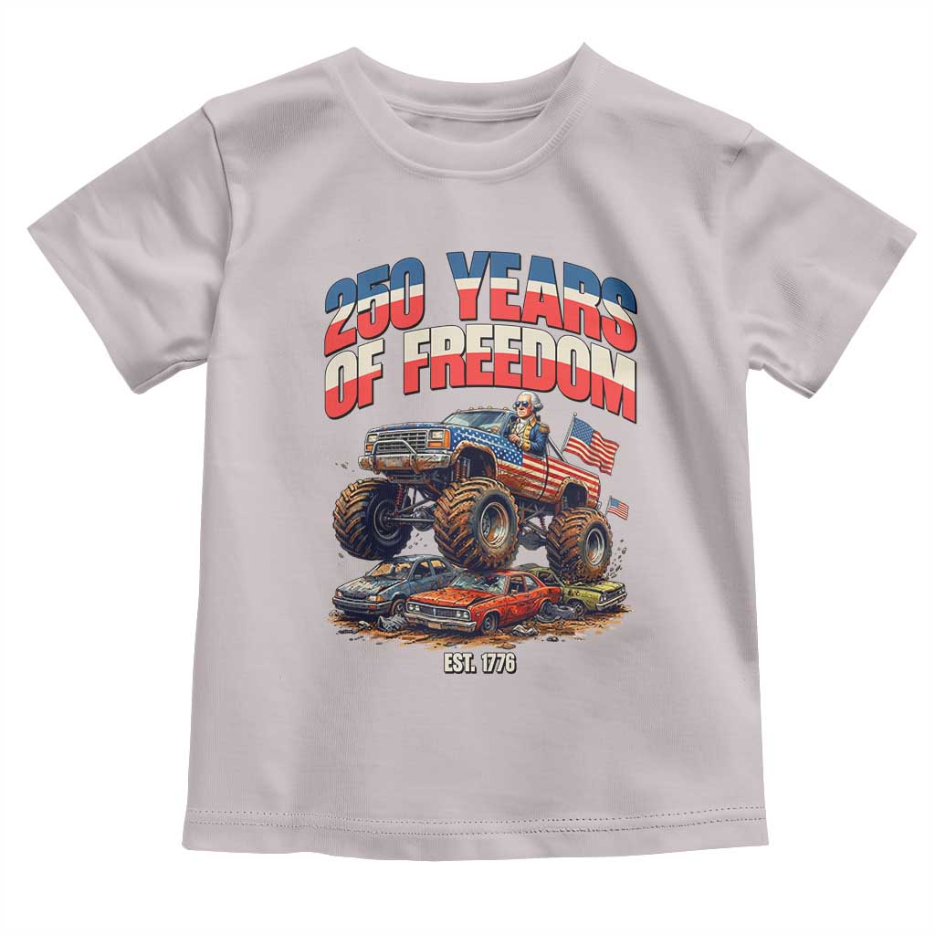 Funny George Washington Monster Truck Toddler T Shirt America 250th Anniversary
