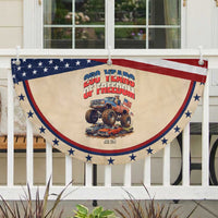 Funny George Washington Monster Truck Patriotic Fan Flag USA 250th Anniversary