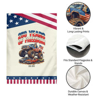 Funny George Washington Monster Truck Garden Flag America 250th Anniversary