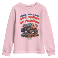 Funny George Washington Monster Truck Youth Sweatshirt America 250th Anniversary