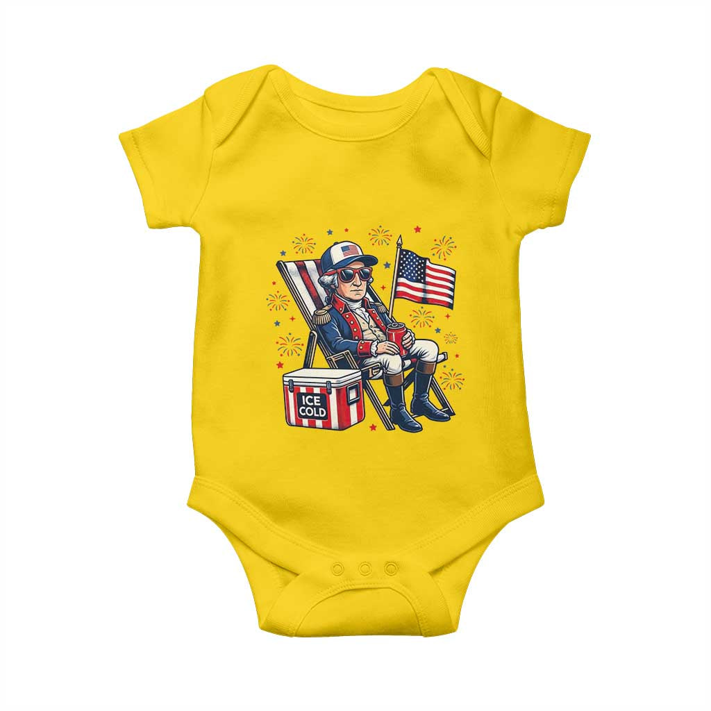 Proud American George Washington Patriotic Baby Onesie