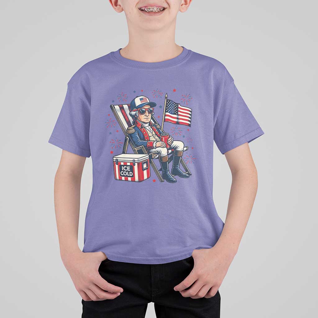 Proud American George Washington Patriotic T Shirt For Kid