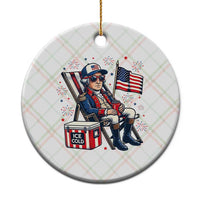 Proud American George Washington Patriotic Ceramic Ornament