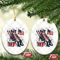 Proud American George Washington Patriotic Ceramic Ornament