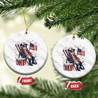 Proud American George Washington Patriotic Ceramic Ornament