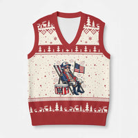 Proud American George Washington Patriotic V-Neck Knit Sweater Vest