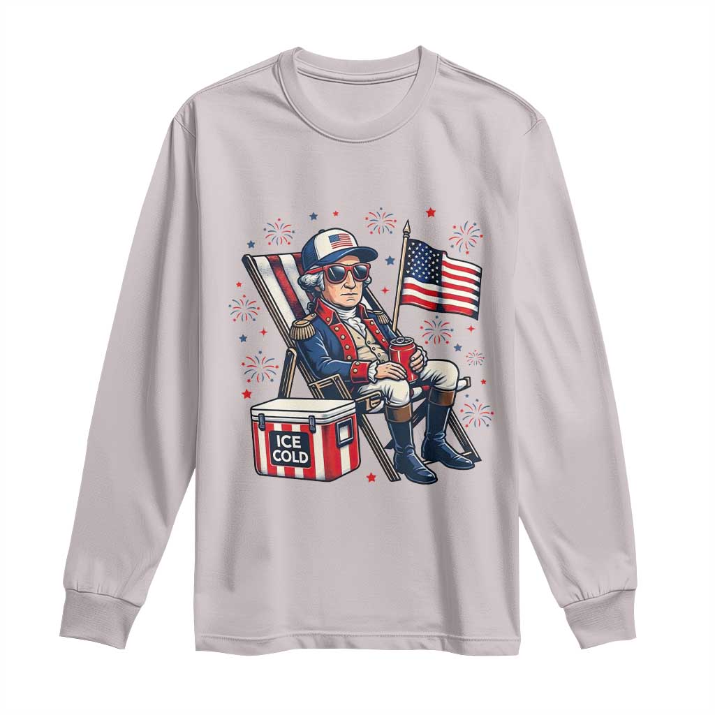 Proud American George Washington Patriotic Long Sleeve Shirt