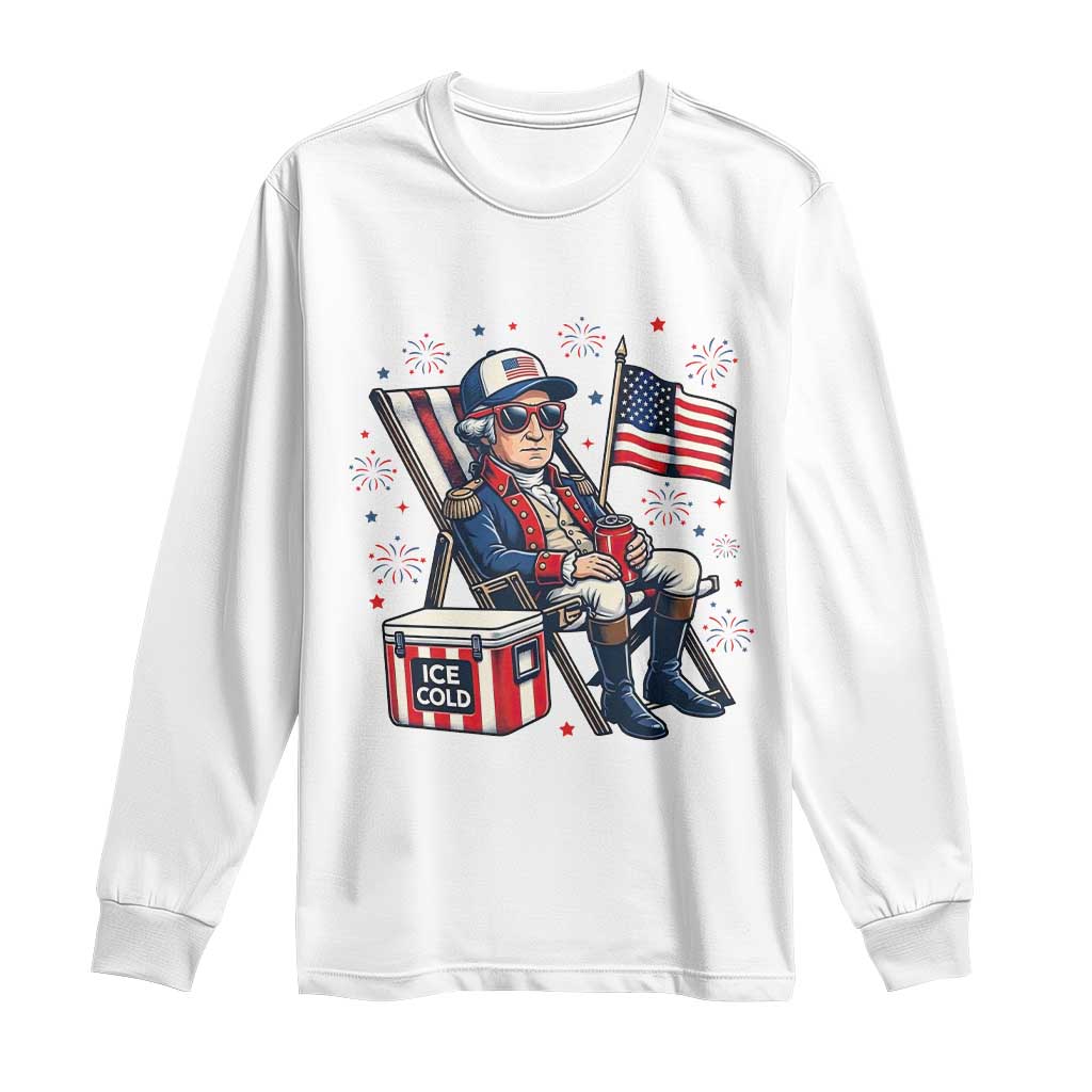 Proud American George Washington Patriotic Long Sleeve Shirt