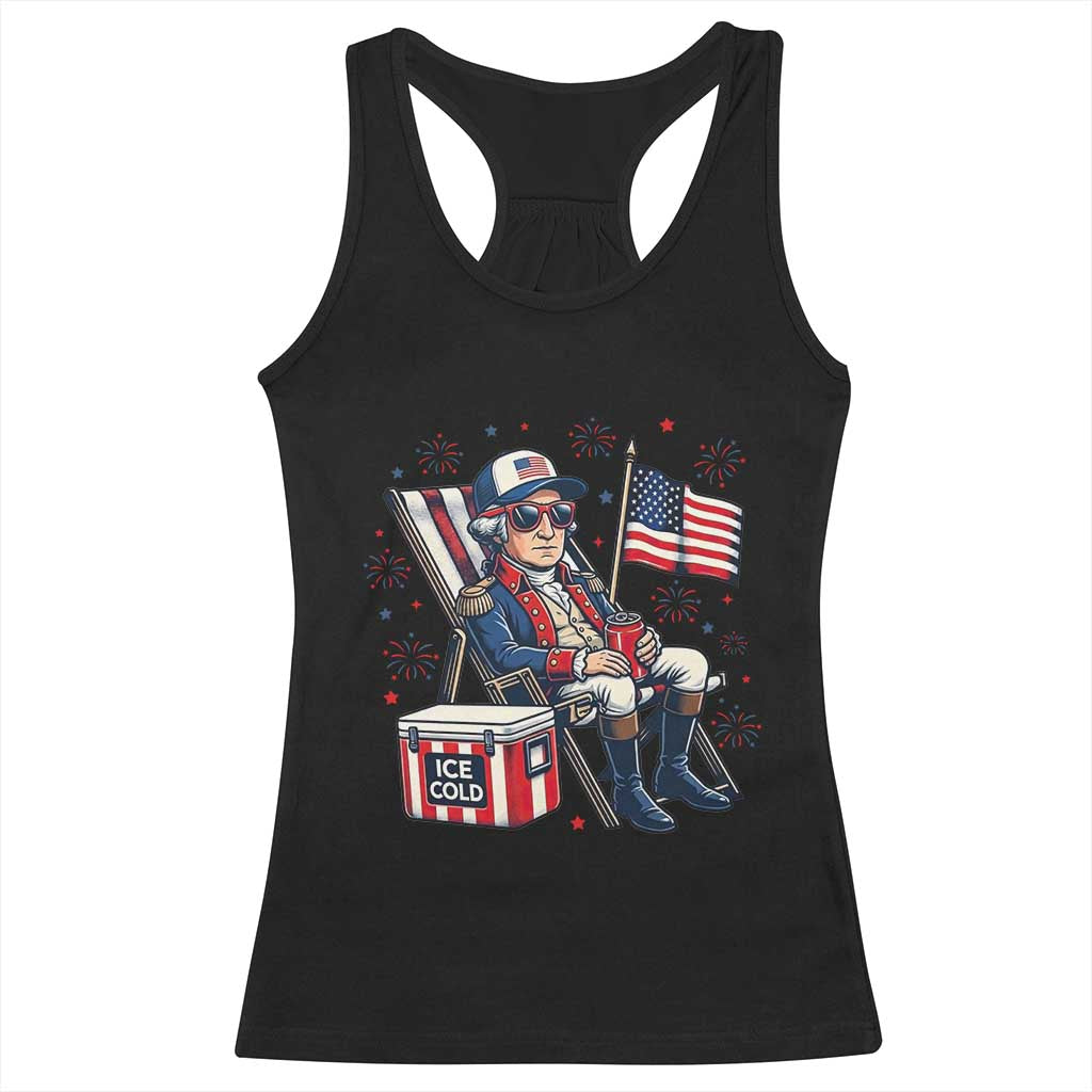 Proud American George Washington Patriotic Racerback Tank Top