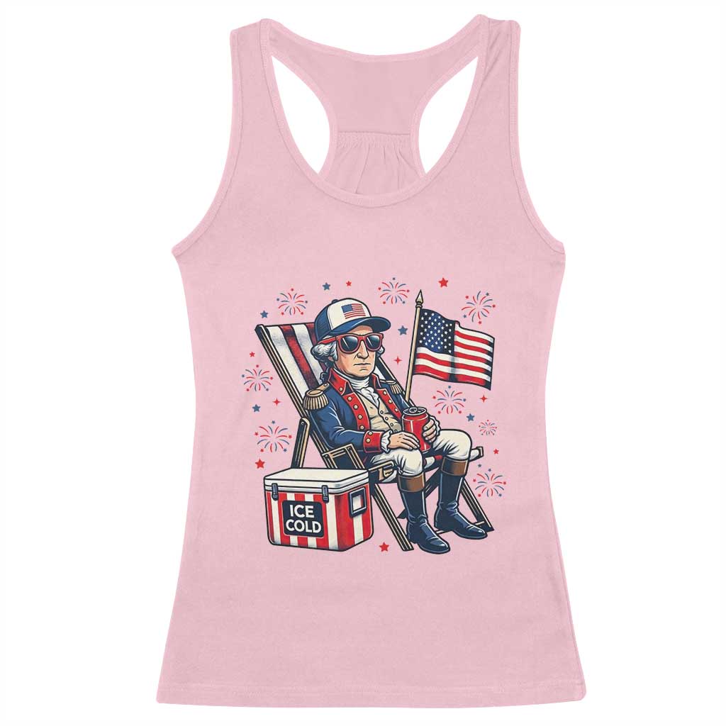 Proud American George Washington Patriotic Racerback Tank Top