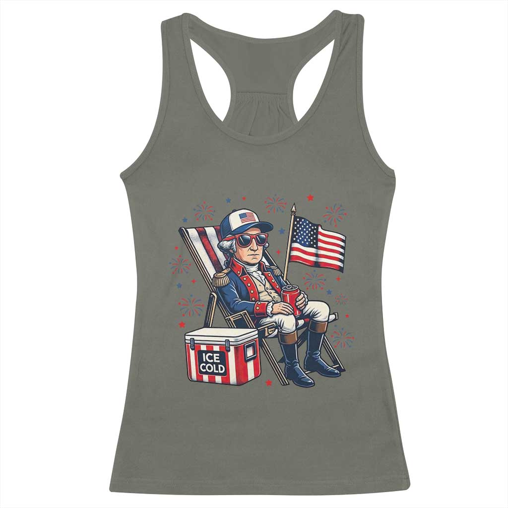 Proud American George Washington Patriotic Racerback Tank Top