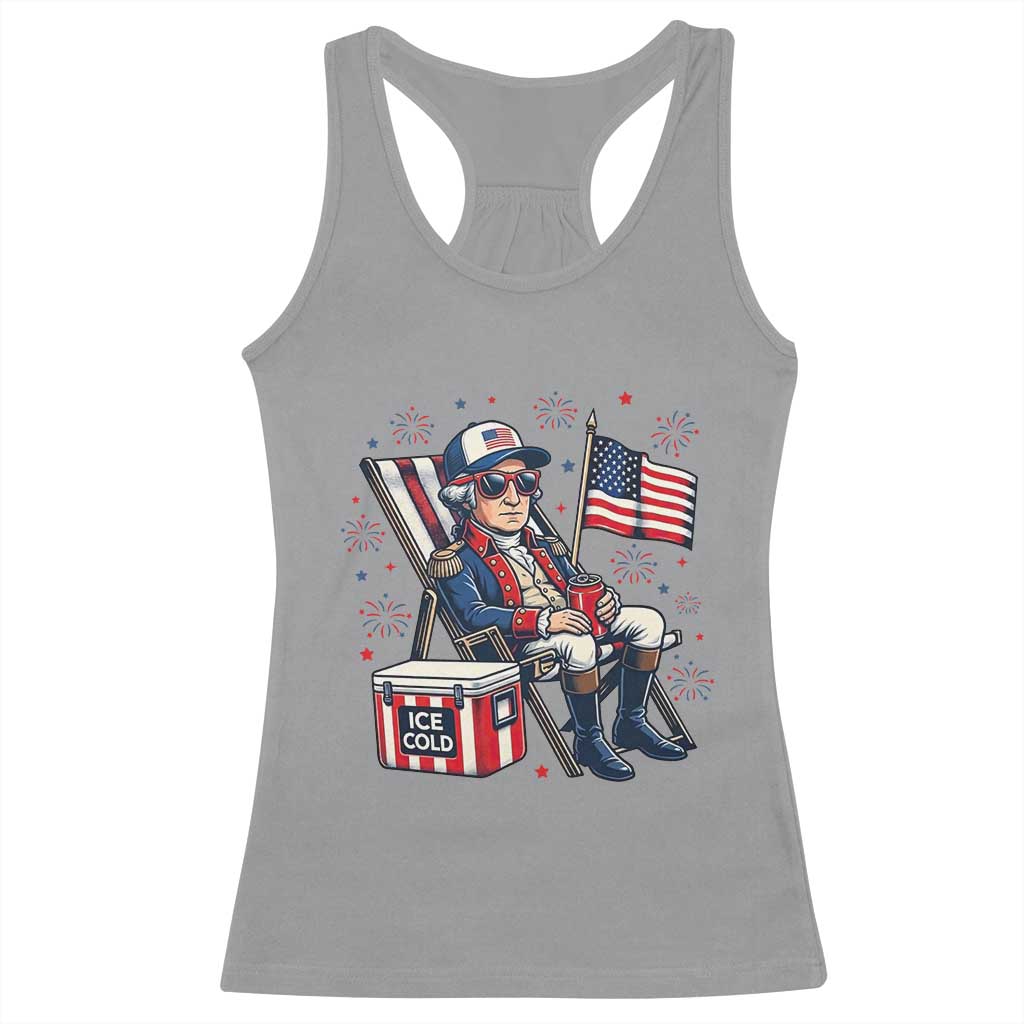 Proud American George Washington Patriotic Racerback Tank Top