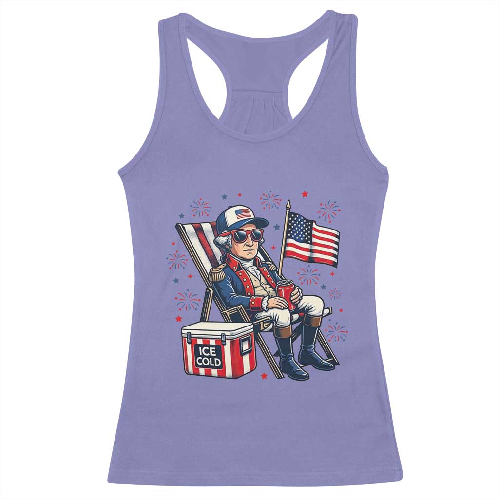 Proud American George Washington Patriotic Racerback Tank Top