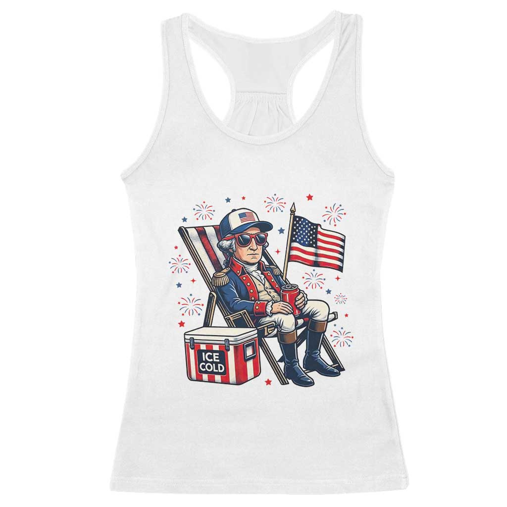 Proud American George Washington Patriotic Racerback Tank Top