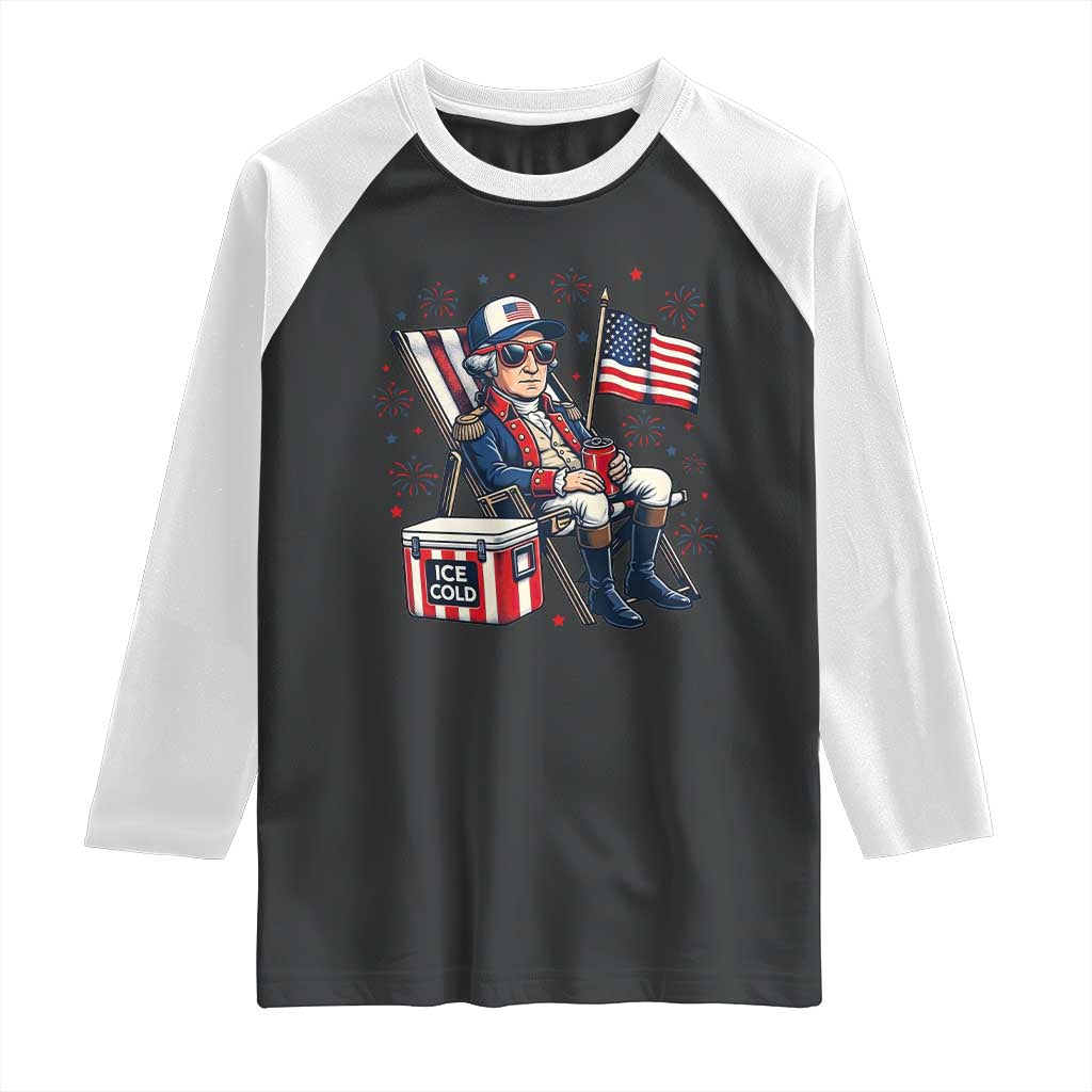 Proud American George Washington Patriotic Raglan Shirt