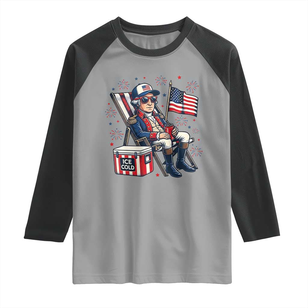 Proud American George Washington Patriotic Raglan Shirt