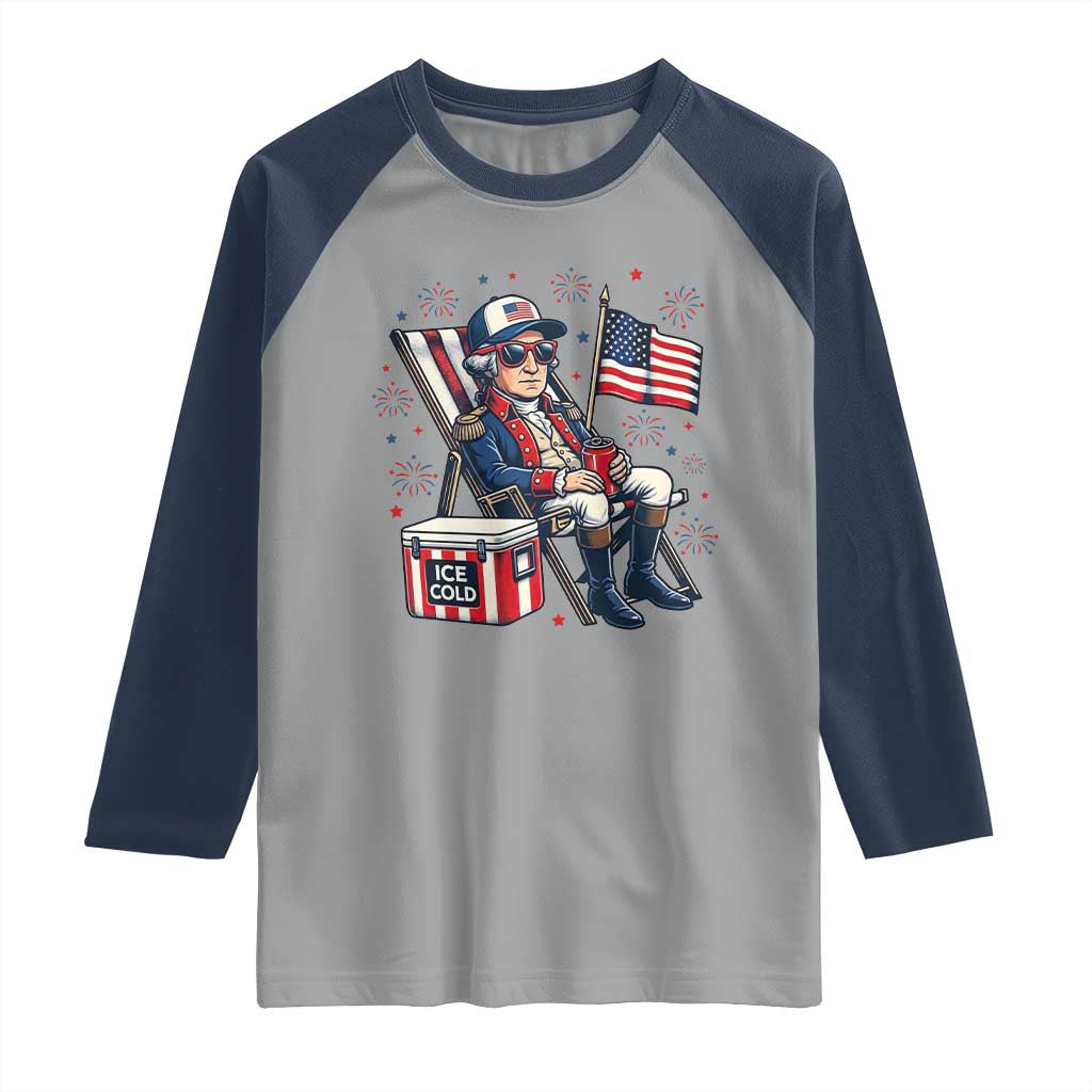 Proud American George Washington Patriotic Raglan Shirt