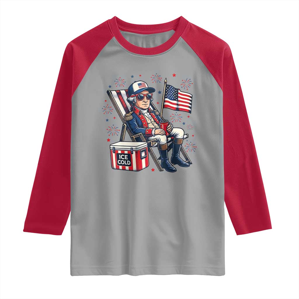 Proud American George Washington Patriotic Raglan Shirt