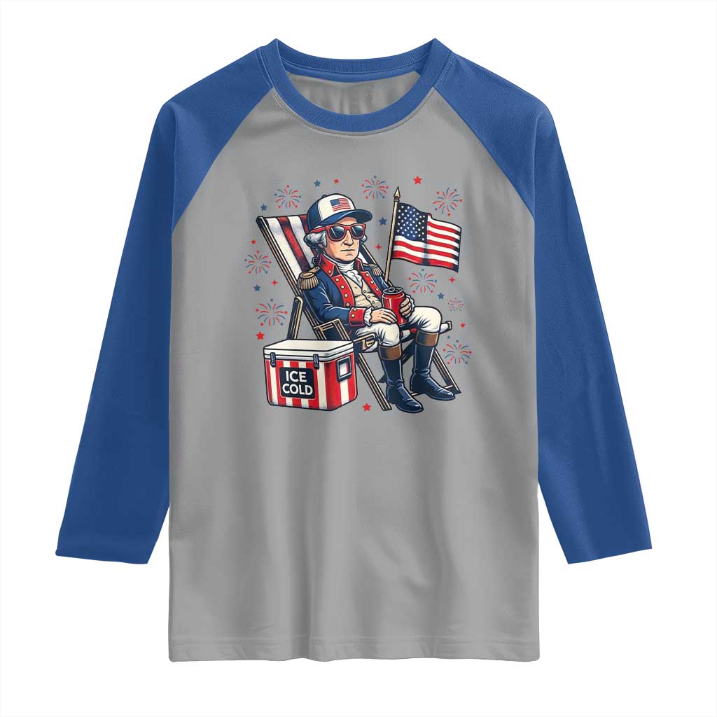 Proud American George Washington Patriotic Raglan Shirt