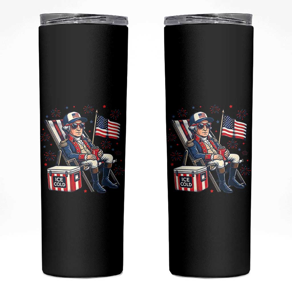 Proud American George Washington Patriotic Skinny Tumbler