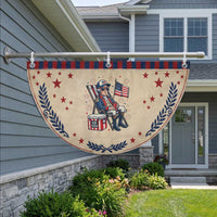 Proud American George Washington USA 250th Anniversary Patriotic Fan Flag