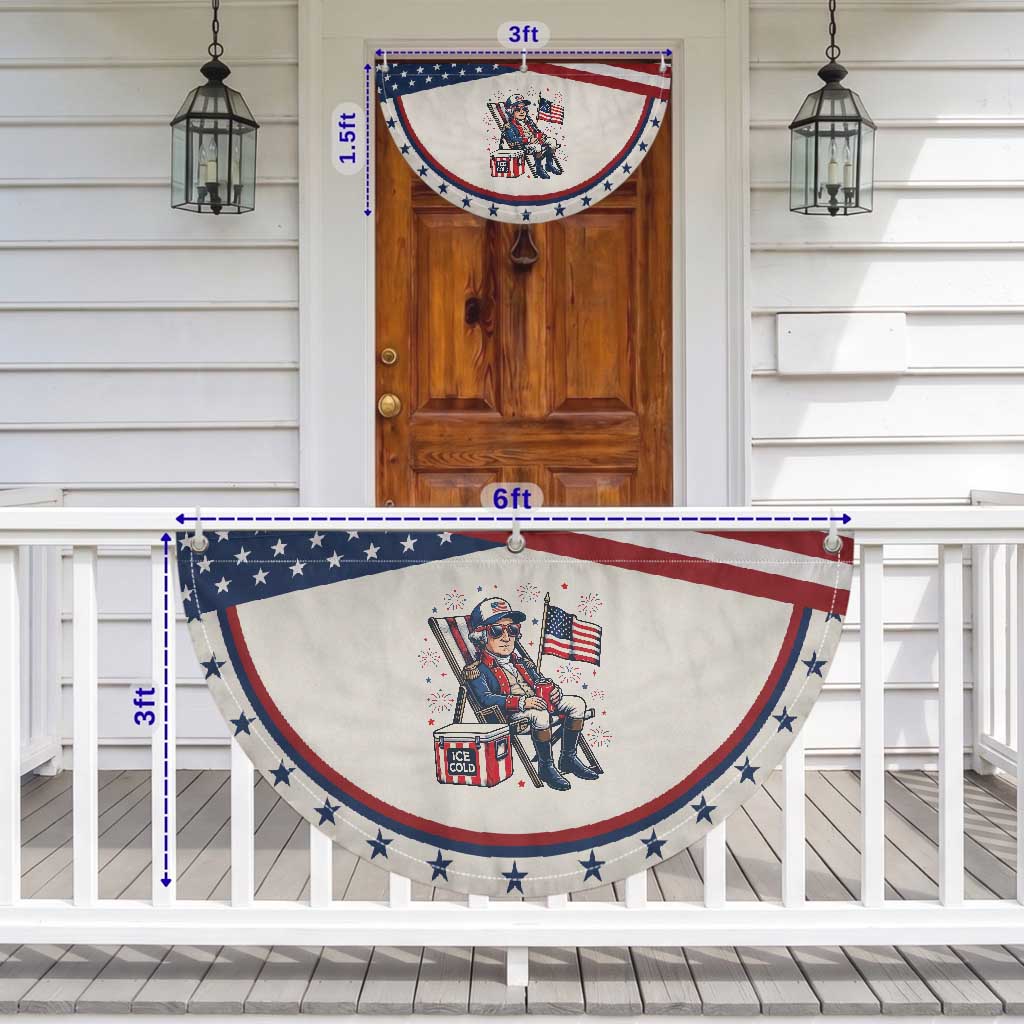 Proud American George Washington USA 250th Anniversary Patriotic Fan Flag