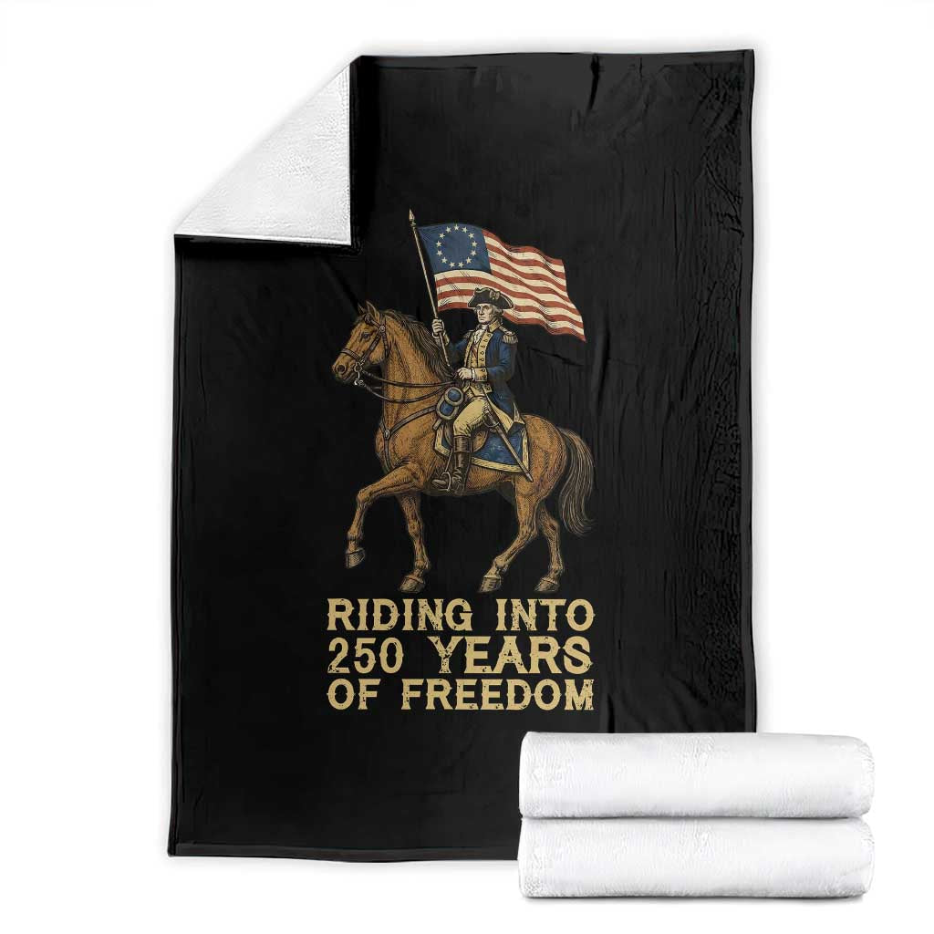 George Washington Throw Blanket Riding Into 250 Years Of Freedom