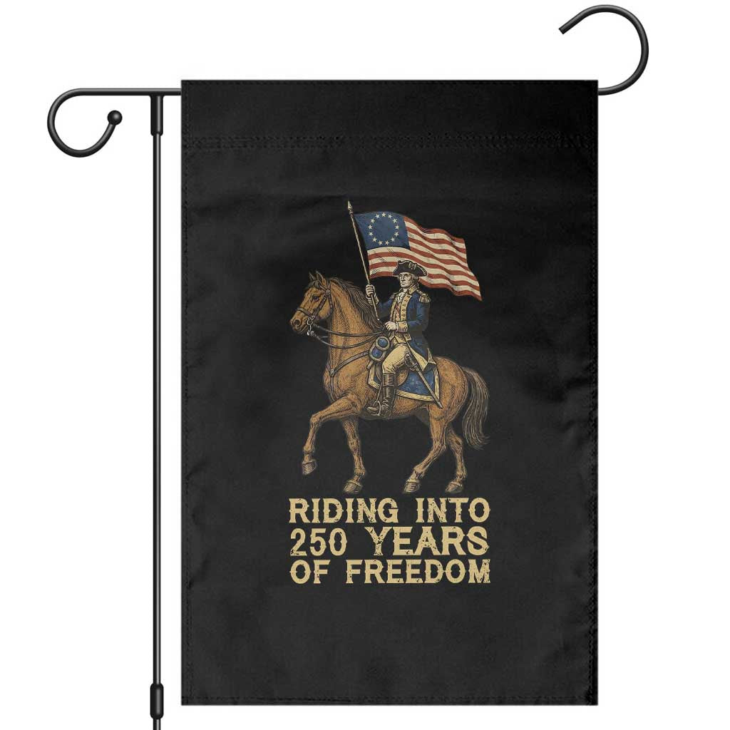 George Washington Garden Flag Riding Into 250 Years Of Freedom