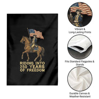 George Washington Garden Flag Riding Into 250 Years Of Freedom