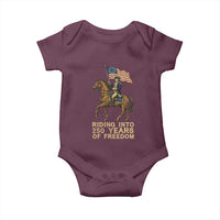 George Washington Baby Onesie Riding Into 250 Years Of Freedom