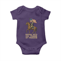 George Washington Baby Onesie Riding Into 250 Years Of Freedom