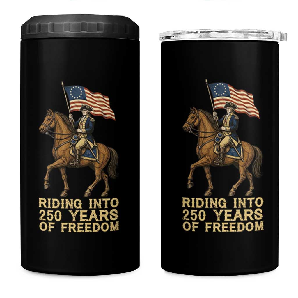 George Washington 4 in 1 Can Cooler Tumbler Riding Into 250 Years Of Freedom