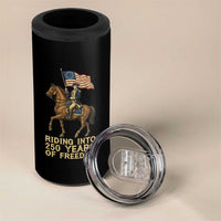 George Washington 4 in 1 Can Cooler Tumbler Riding Into 250 Years Of Freedom