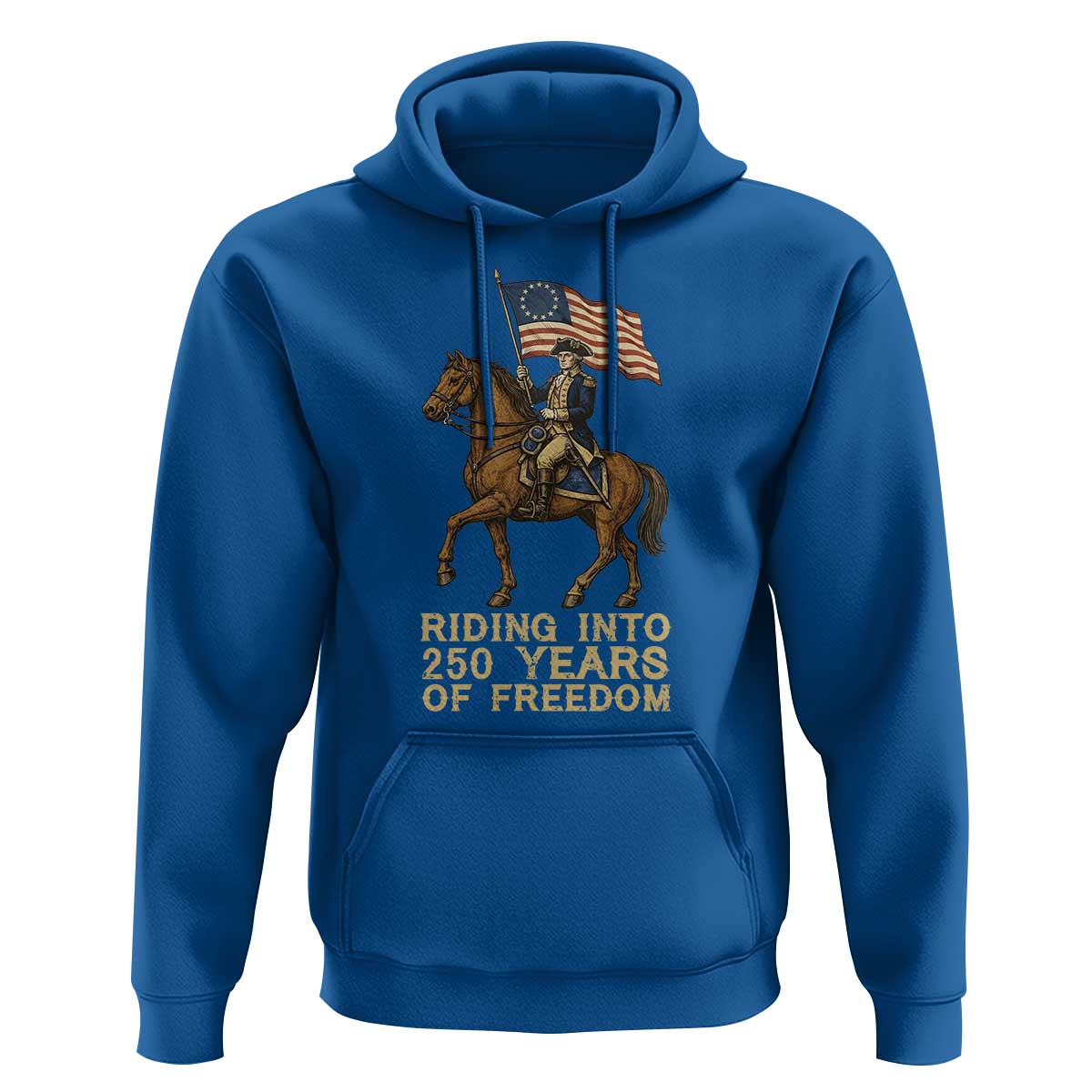 George Washington Hoodie Riding Into 250 Years Of Freedom