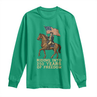 George Washington Long Sleeve Shirt Riding Into 250 Years Of Freedom