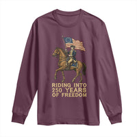 George Washington Long Sleeve Shirt Riding Into 250 Years Of Freedom