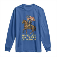 George Washington Long Sleeve Shirt Riding Into 250 Years Of Freedom
