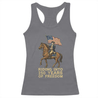 George Washington Racerback Tank Top Riding Into 250 Years Of Freedom